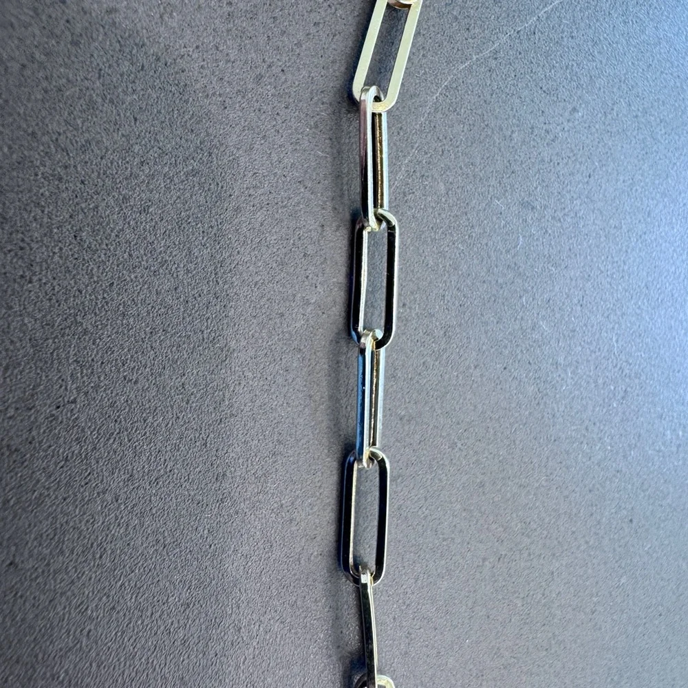 Brilliant Earth Devon Paperclip Chain Bracelet Extra Large 14k Yellow Gold 6.5in - Picture 5 of 9